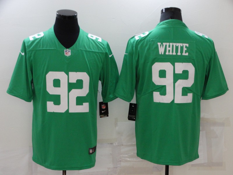 Men's Philadelphia Eagles #92 Reggie White Green Throwback Vapor Untouchable Limited Stitched Jersey Men's Philadelphia Eagles #92 Reggie White Green Throwback Vapor Untouchable Limited Stitched Jersey